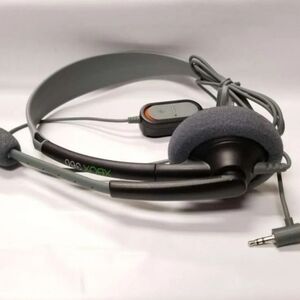 Original  Microsoft XBOX 360 Genuine OEM Black Wired Chat Headset with Mic